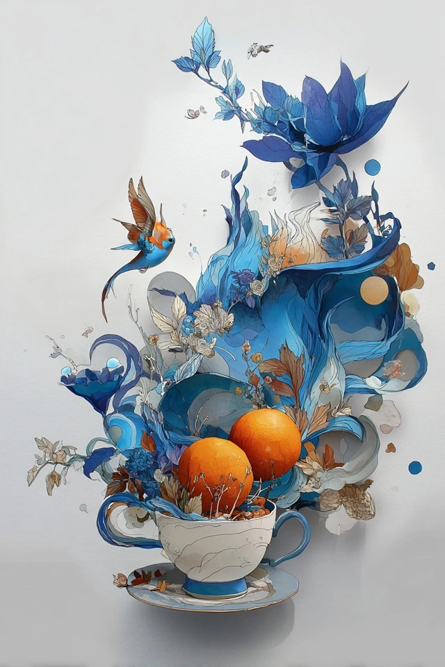 Azure Dreams: Surrealist Digital Art - Image 3