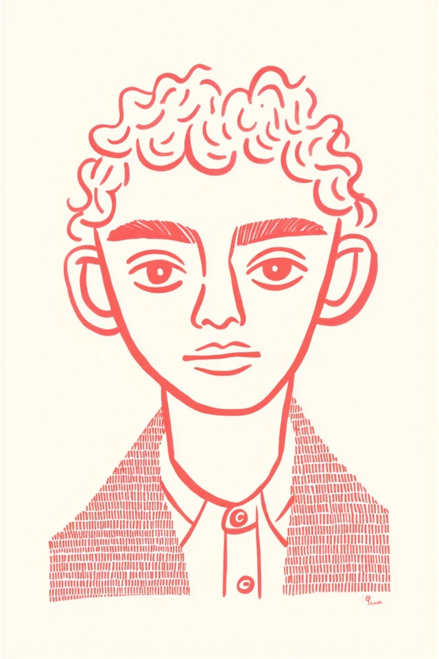 Coral Line Portrait