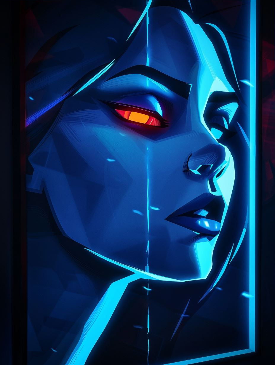 Neon Noir Cybernetic Portraits - Image 3
