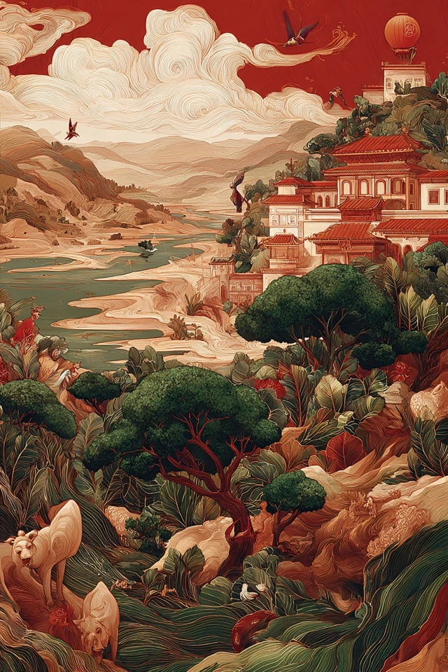 Crimson Garden Reverie - Image 2
