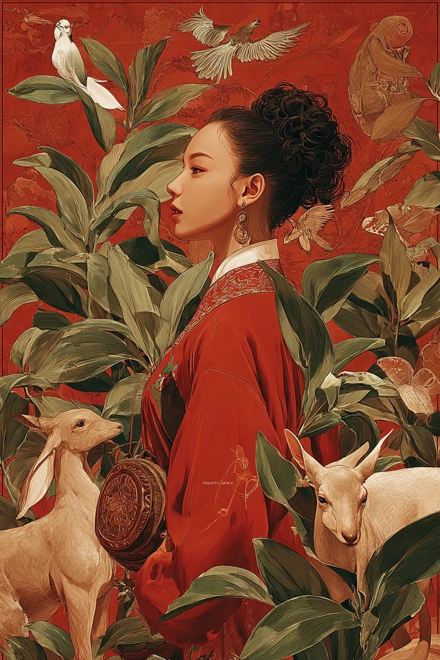 Crimson Garden Reverie