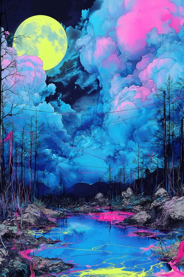 Neon Floral Melancholy - Image 2