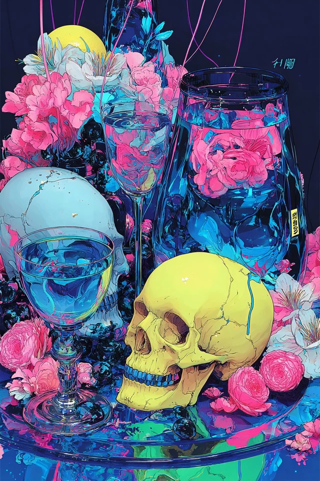 Neon Floral Melancholy - Image 3
