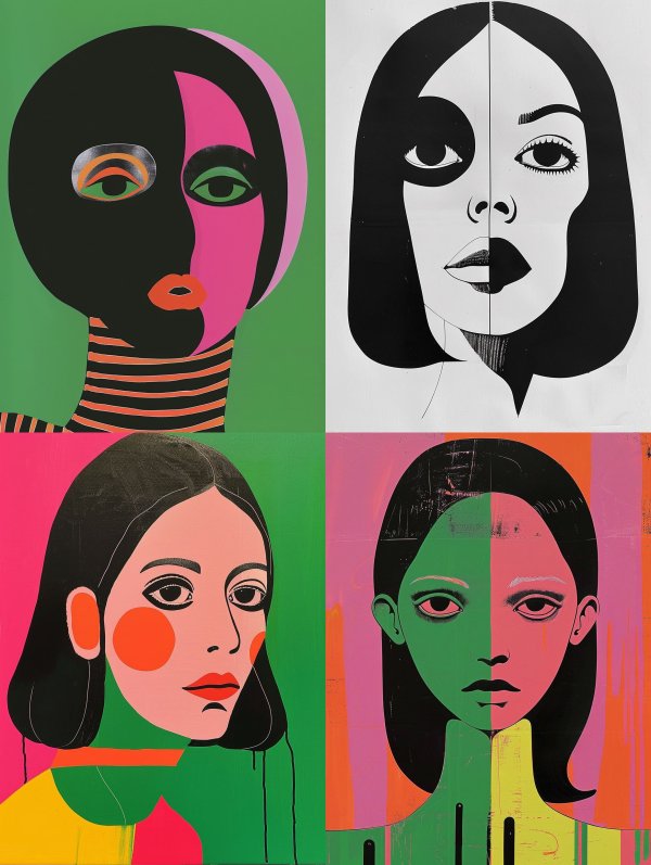 Bold Geometric Portrait Study