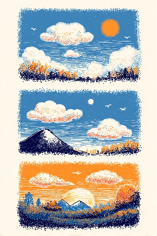 Azure Curls and Amber Glow - Image 2