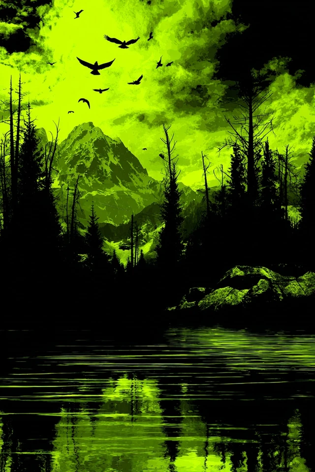 Neon Green Surrealist Mood Board - Image 2