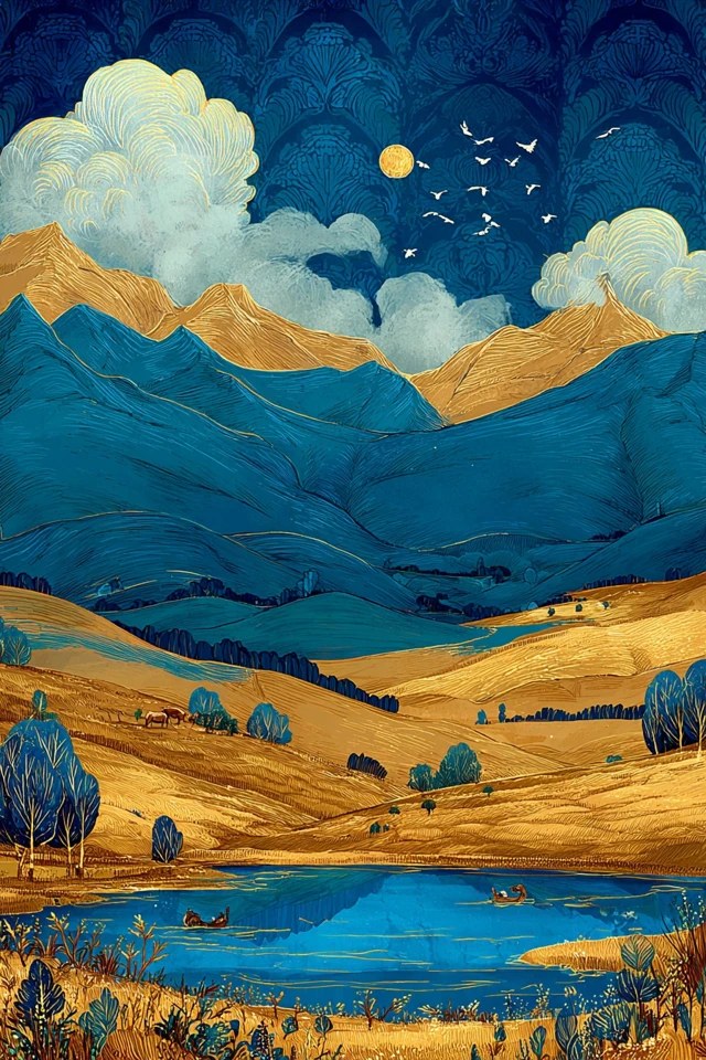 Azure Gilded Elegance - Image 2