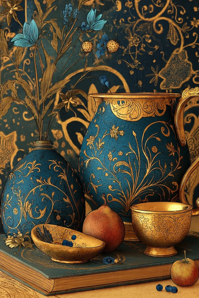 Azure Gilded Elegance - Image 3