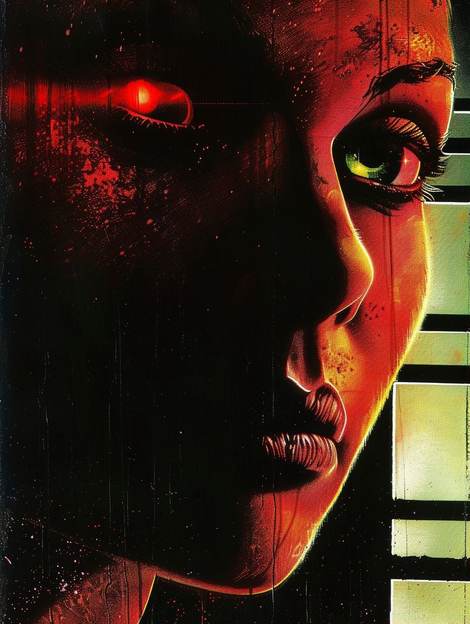 Cybernetic Gaze of Crimson Light - Image 1