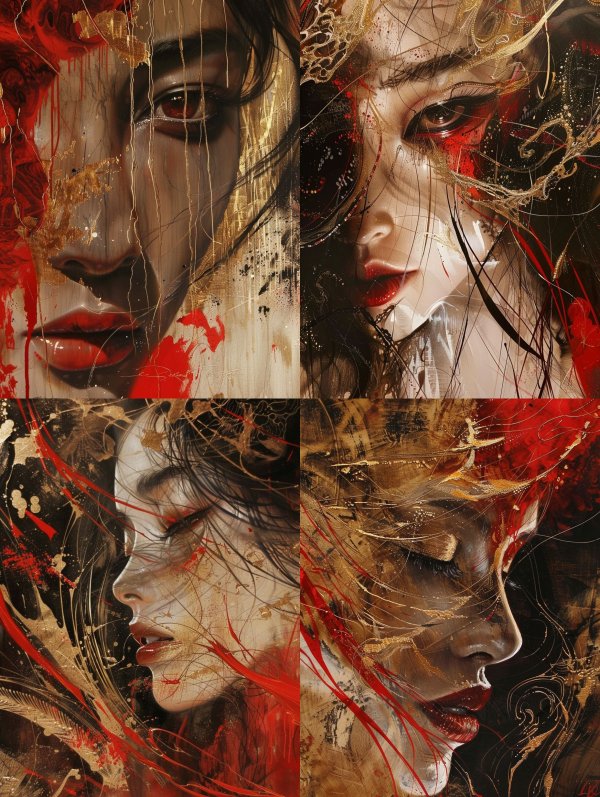 Gilded Crimson Passion