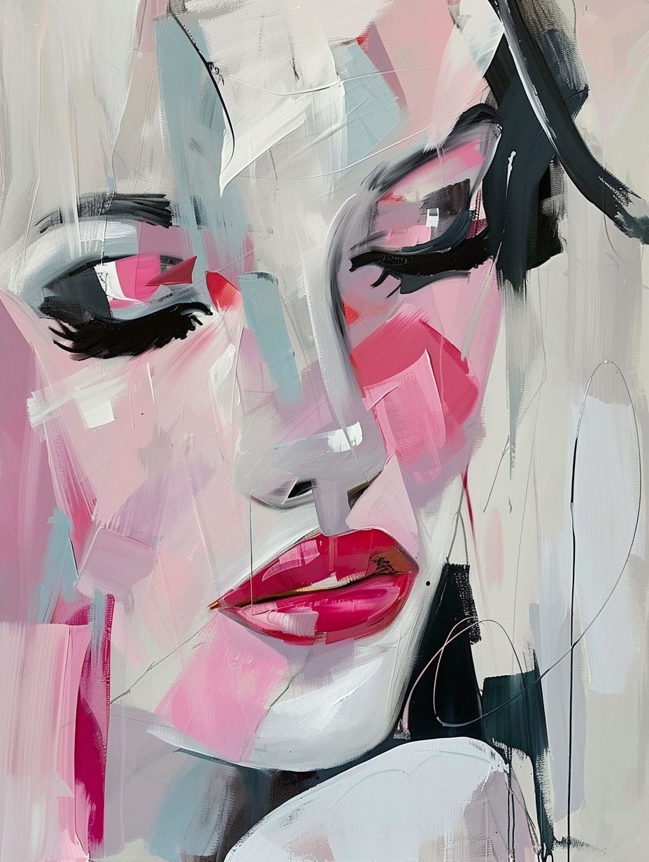 Abstract Pastel Portrait Study - Image 2