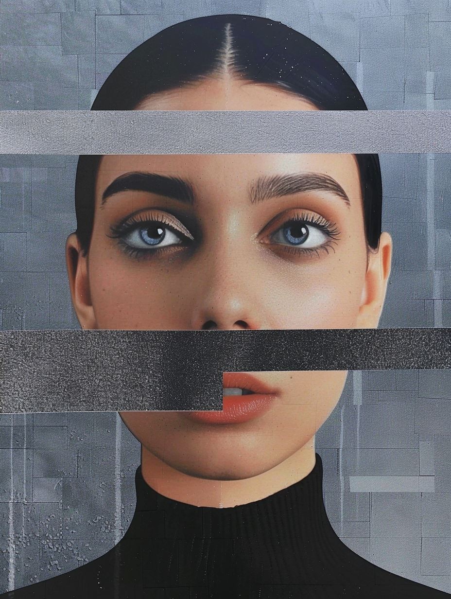 Fragmented Monochrome Ethereal Portrait - Image 2