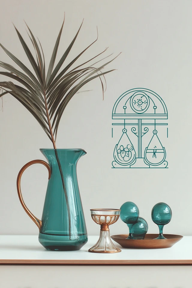 Teal Elegance Portrait - Image 3