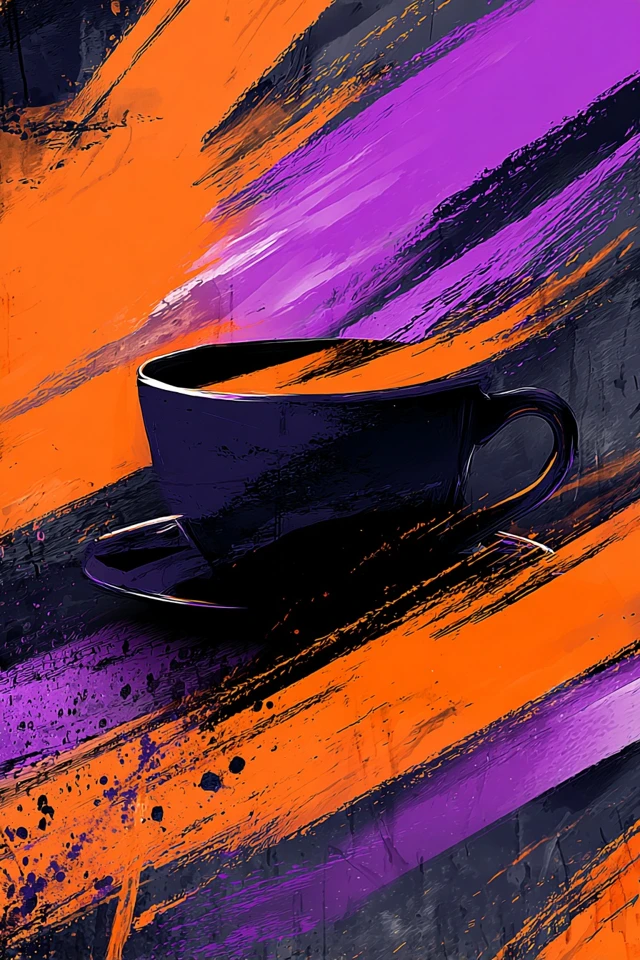 Vibrant Contrast: A Study in Purple and Orange - Image 4