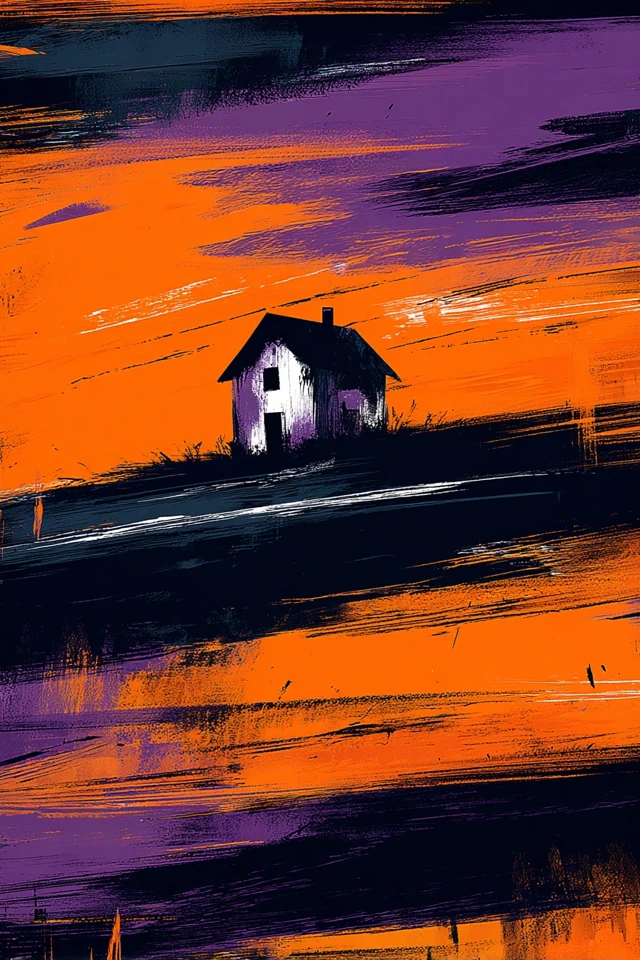 Vibrant Contrast: A Study in Purple and Orange - Image 6