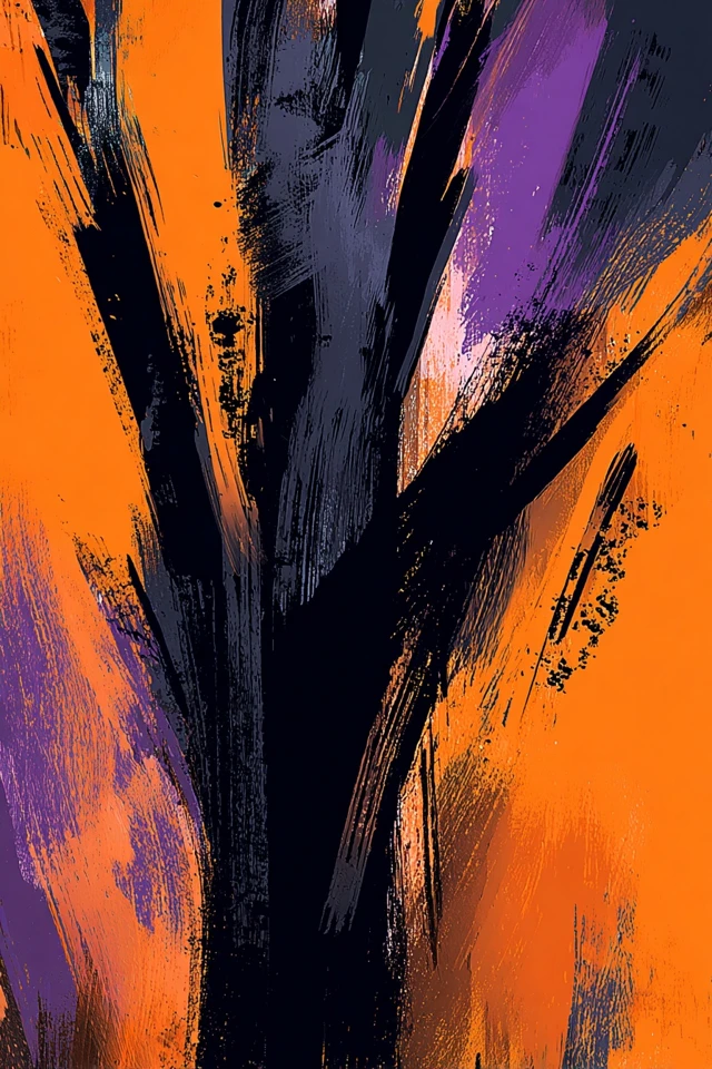 Vibrant Contrast: A Study in Purple and Orange - Image 5