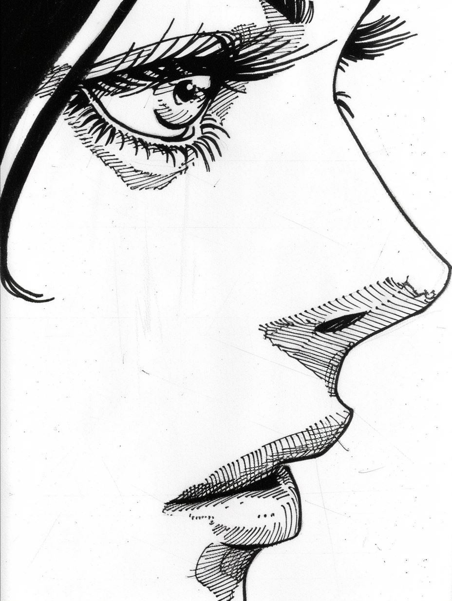 Ink Visions: Four Manga Portraits - Image 2
