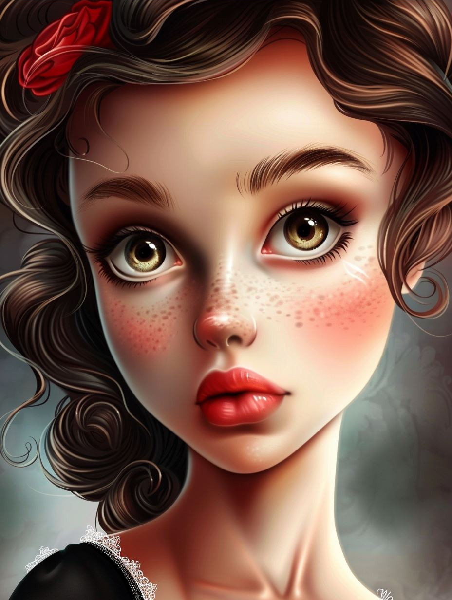 Ethereal Beauty: A Digital Portrait Collection - Image 3