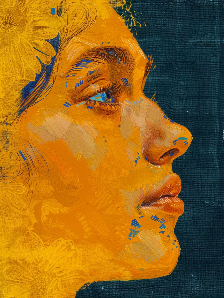 Golden Hues Impressionist Portraiture - Image 4