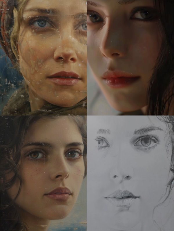 Weathered Gaze of Timeless Beauty