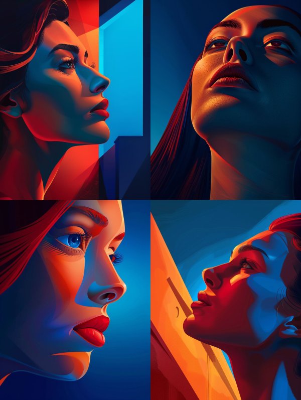 Neon Dreams: A Study in Contrast