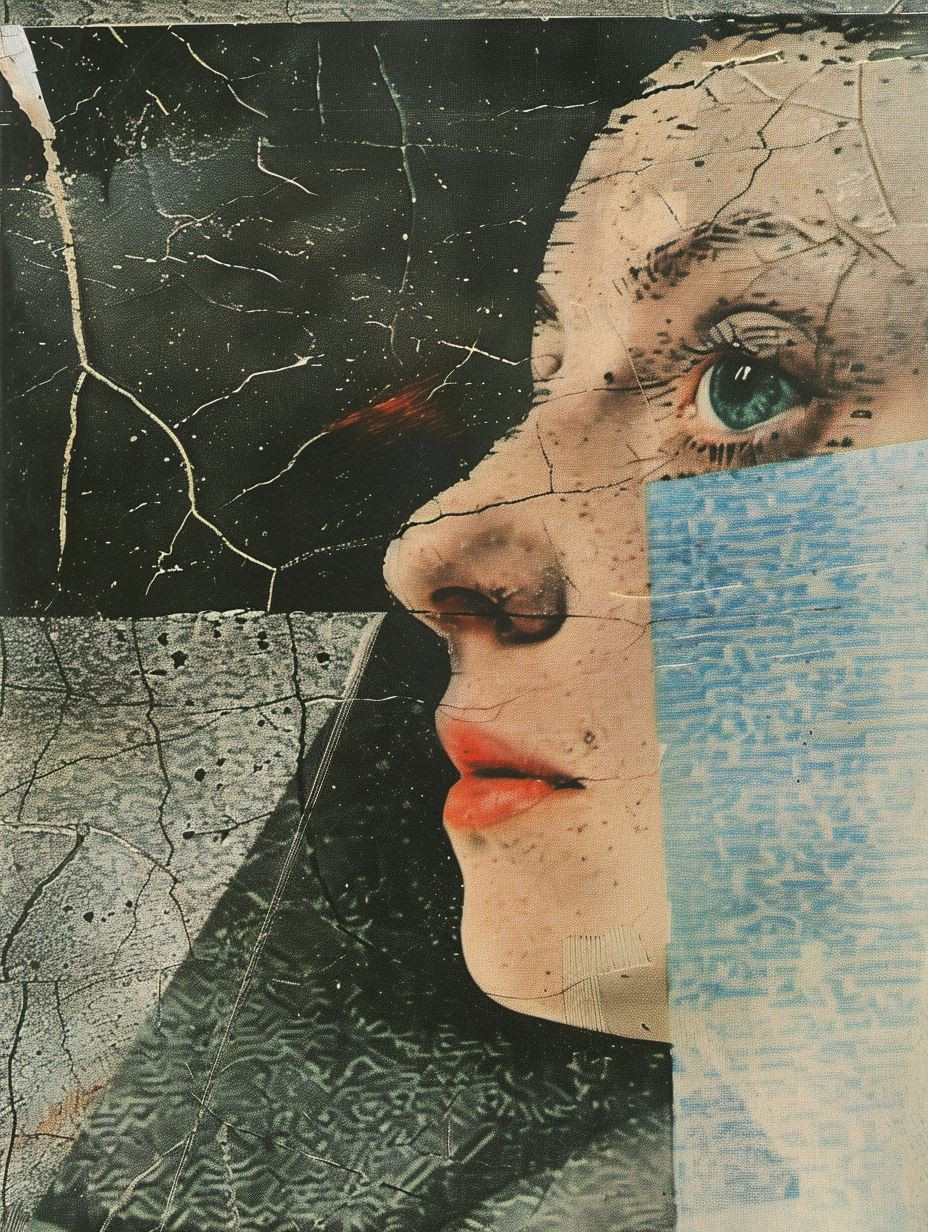 Fragmented Gazes in Collage - Image 1