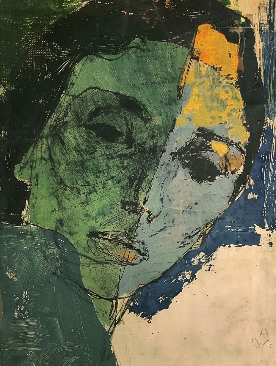 Fragmented Portraits in Moody Hues - Image 2