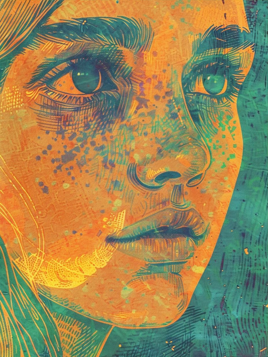 Neon Psychedelic Portrait Collage - Image 3