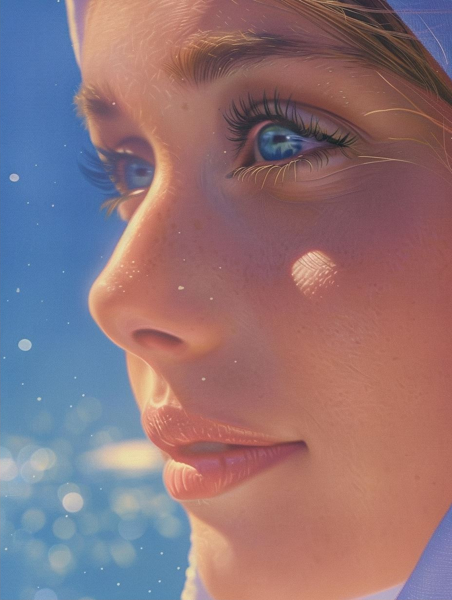 Azure Gaze: A Study in Light - Image 2