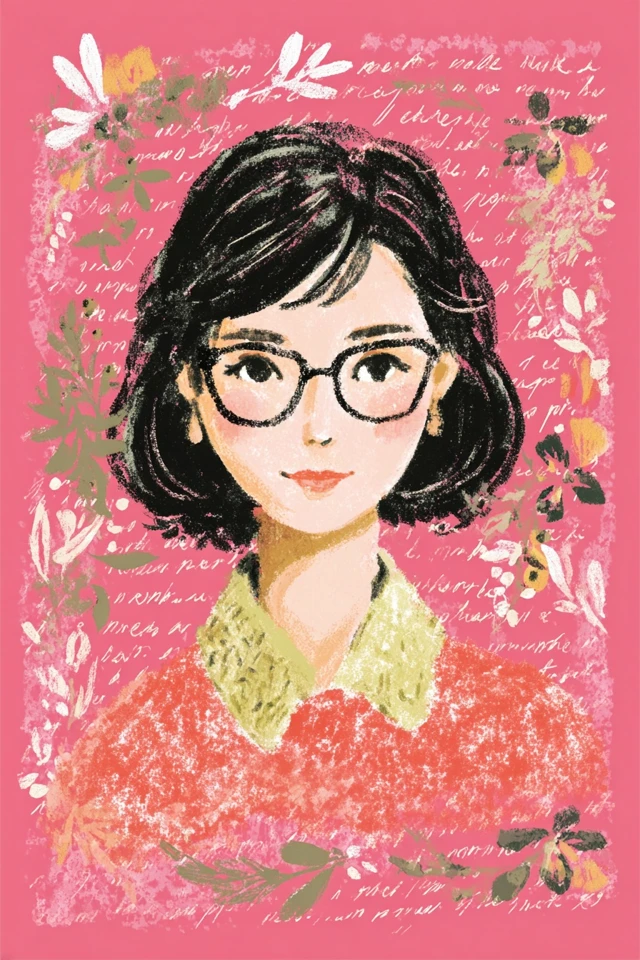 Rosy Pastel Portrait - Image 1