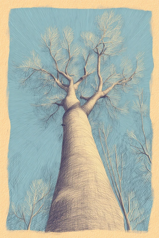 Azure Crosshatch Portrait - Image 5