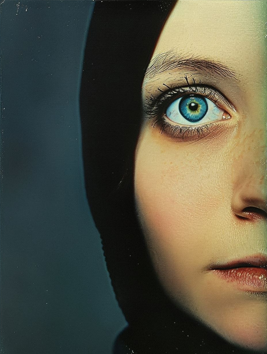 Ethereal Gazes in Blue Light - Image 4