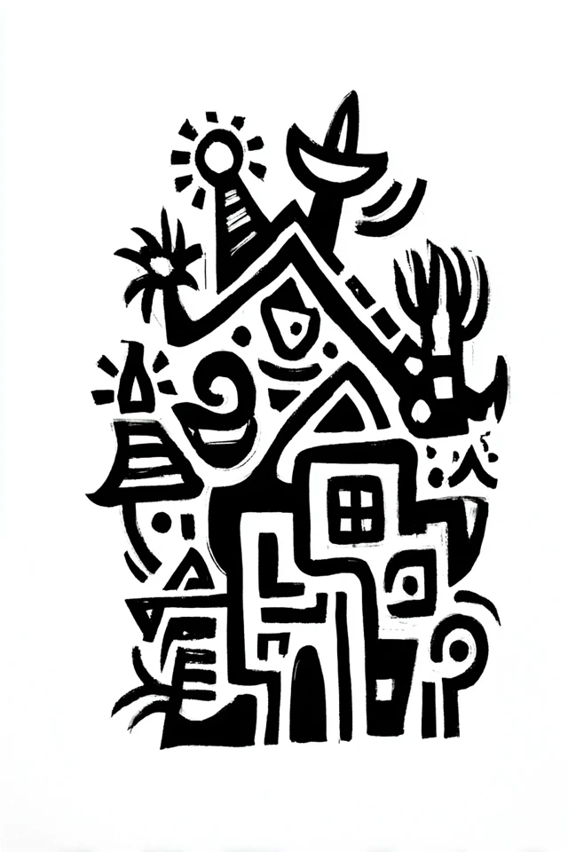 Bold Black Ink Minimalist Art Collection - Image 6