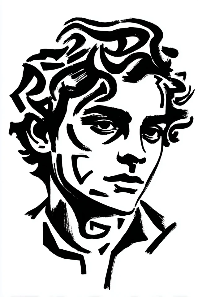 Bold Black Ink Minimalist Art Collection - Image 1
