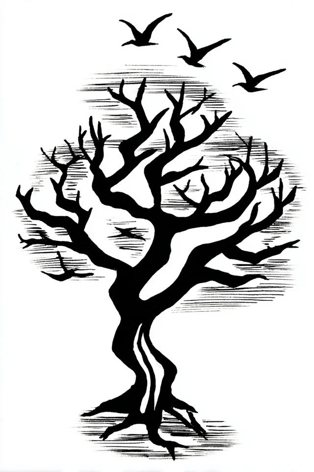Bold Black Ink Minimalist Art Collection - Image 5