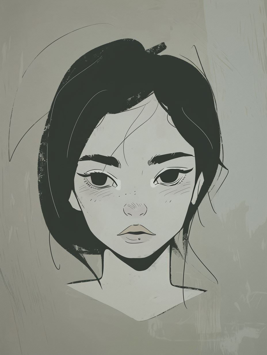 Melancholy Minimalist Portrait Studies - Image 1