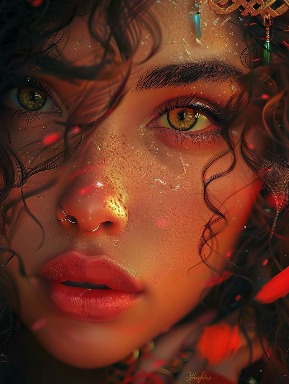 Mystic Gazes: A Study of Ethereal Beauty - Image 3