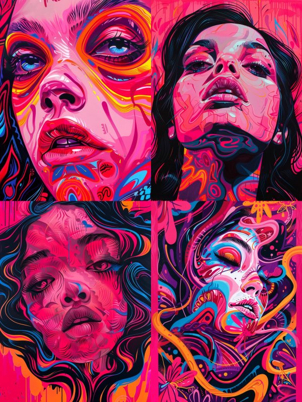 Psychedelic Visions of Feminine Beauty