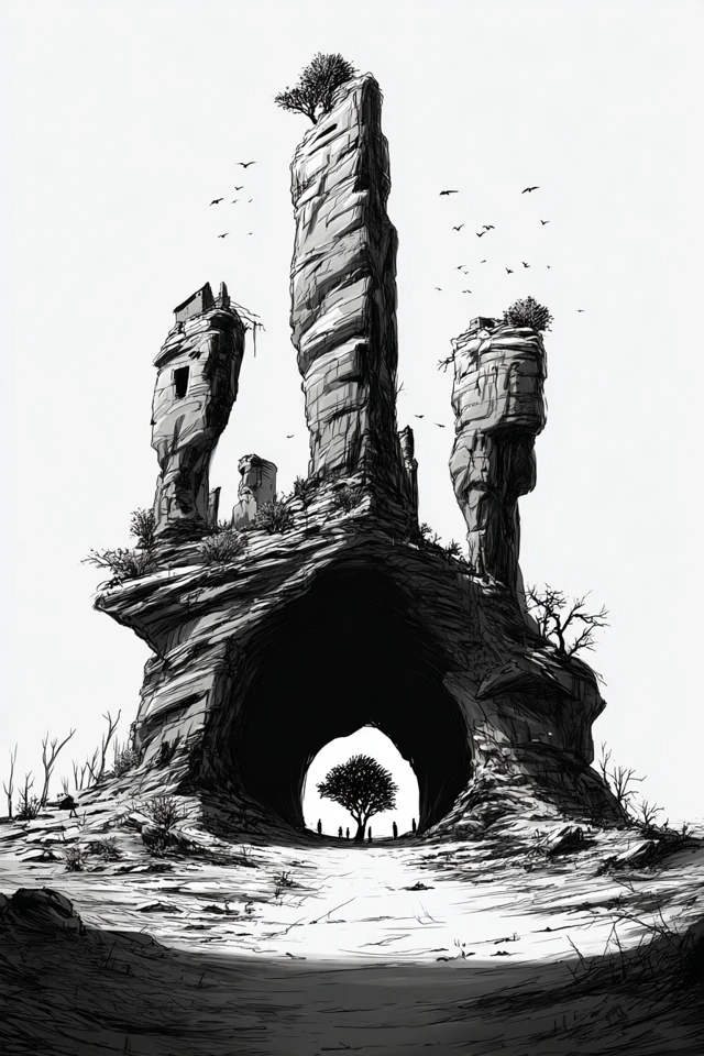 Surrealist Portraits and Landscapes Collage - Image 2