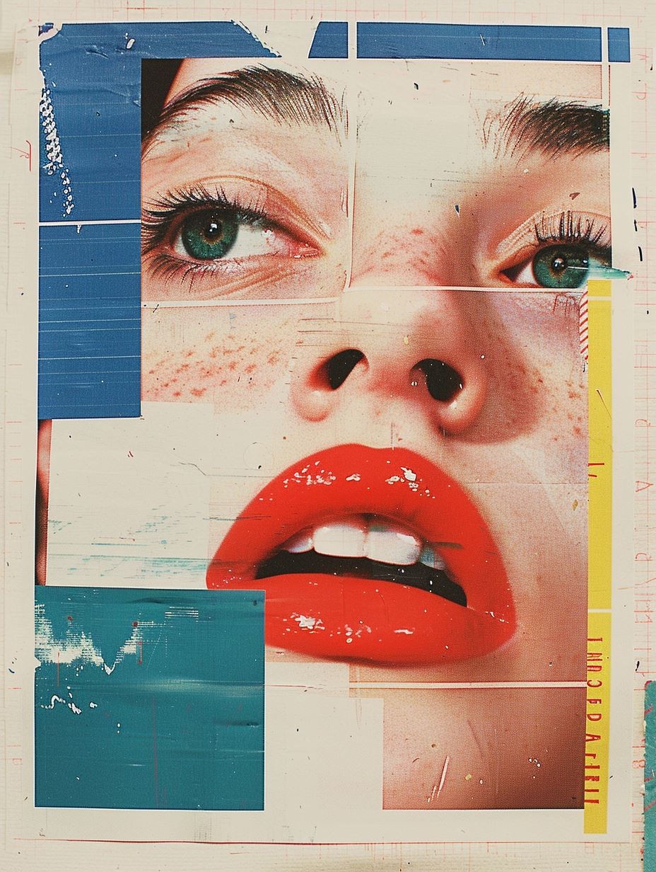 Fragmented Modernist Portrait Collage - Image 3