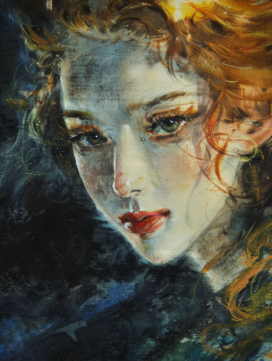 Ethereal Portraits in Blue Hues - Image 4