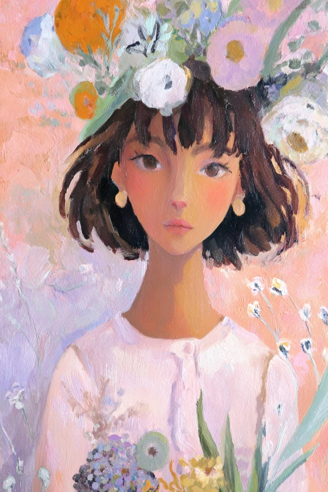 Pastel Dreams and Floral Whispers - Image 1