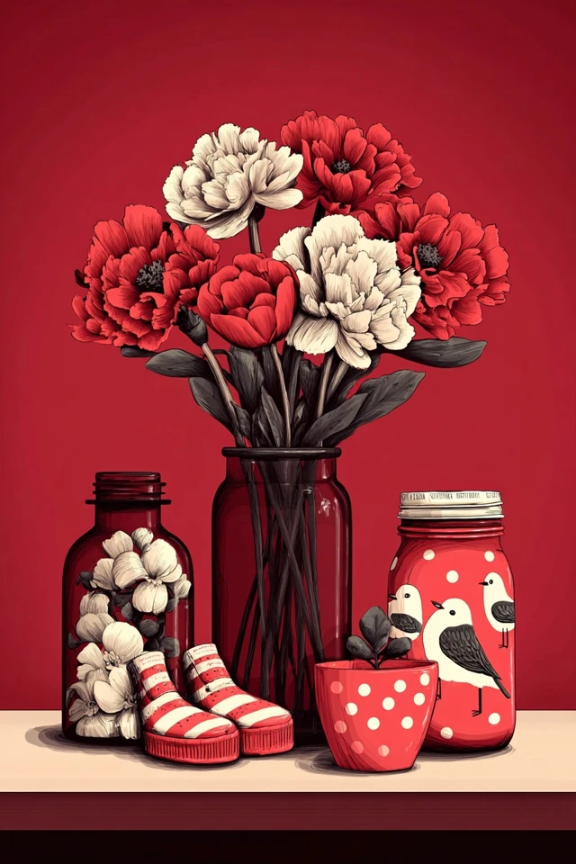 Crimson Surrealist Vision - Image 3