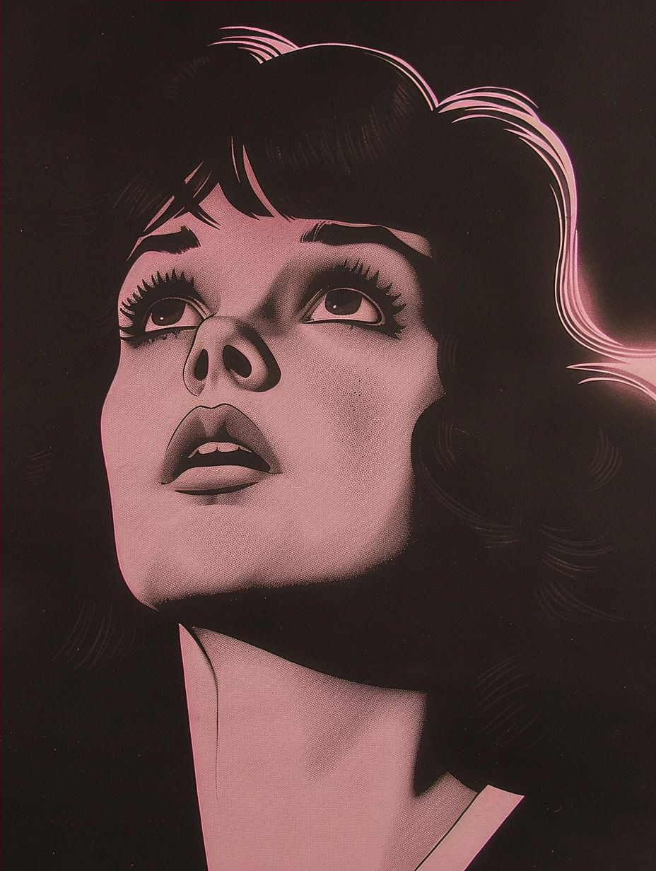 Neon Noir Retro Futurism Portrait - Image 4