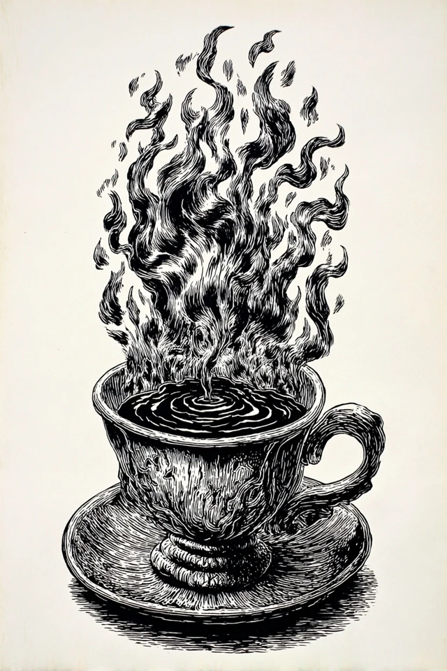 Ink Surrealist Portrait - Image 4