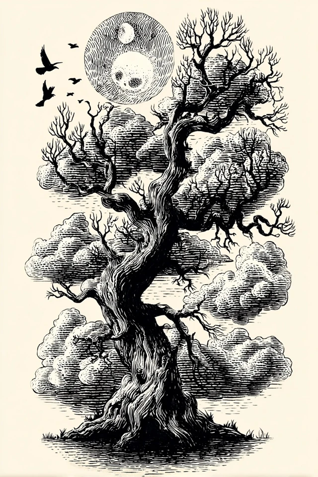 Ink Surrealist Portrait - Image 5