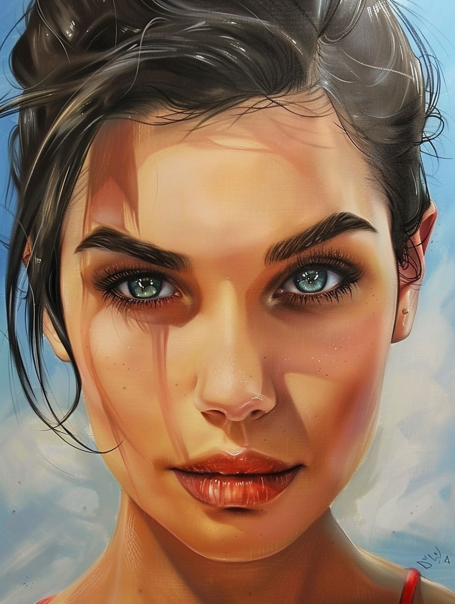 Radiant Gaze in Soft Light - Image 1