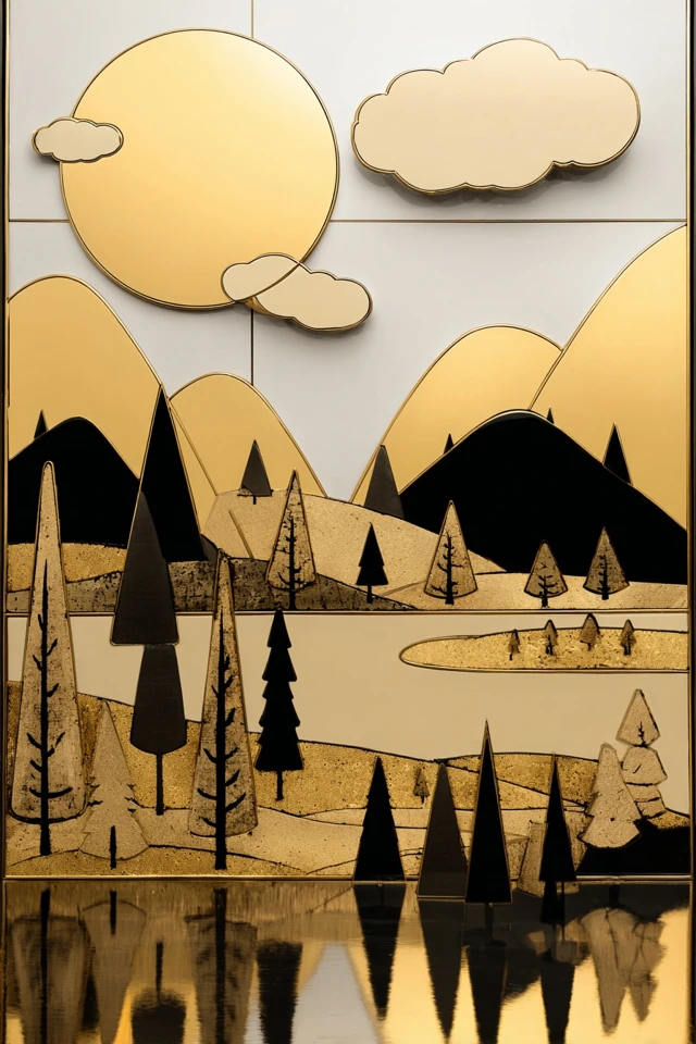 Golden Geometric Gaze - Image 2