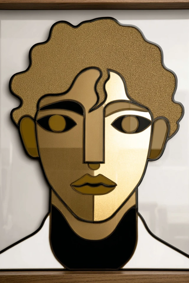 Golden Geometric Gaze - Image 1
