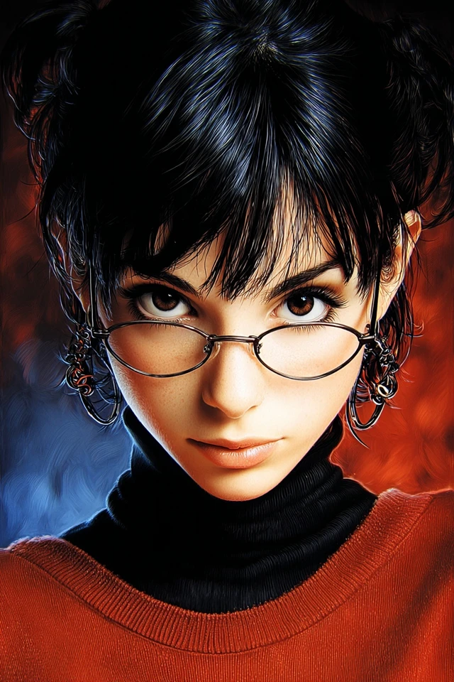 Crimson Gaze Portrait - Image 1